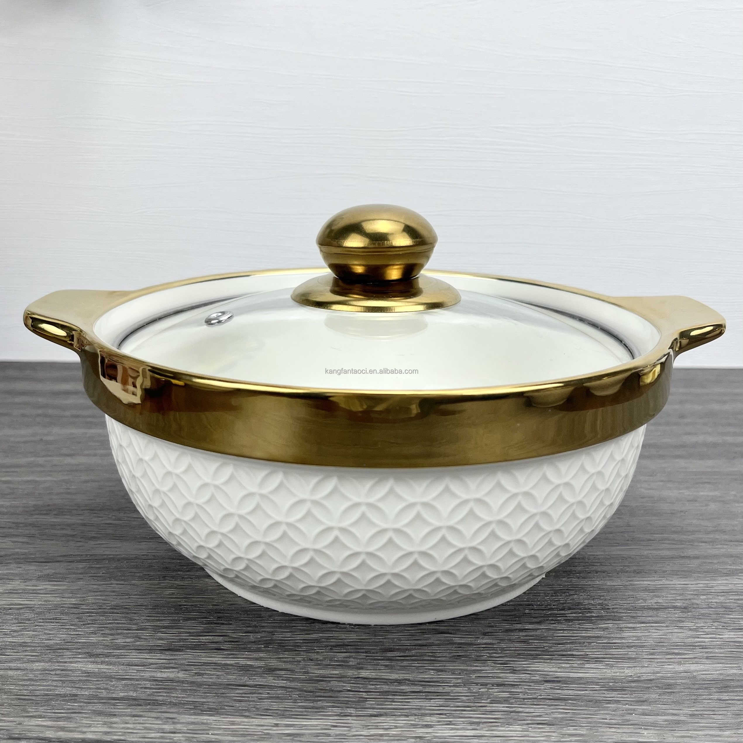 Kitchen Pots Non Stick Cookware Sets and Bowl Casseroles Dinnerware Plates Set Ceramic Soup Pot Cooking Pot Set With Lid