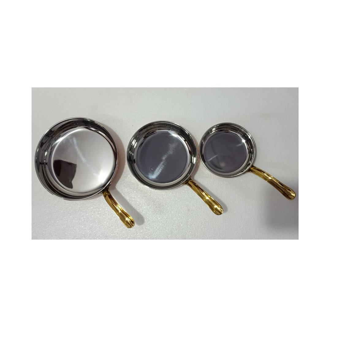 Copper & Stainless Steel Hammered Sauce Pan & Frying Pan Induction Cooker Serving Pan Glass Material Elegant Kitchenware