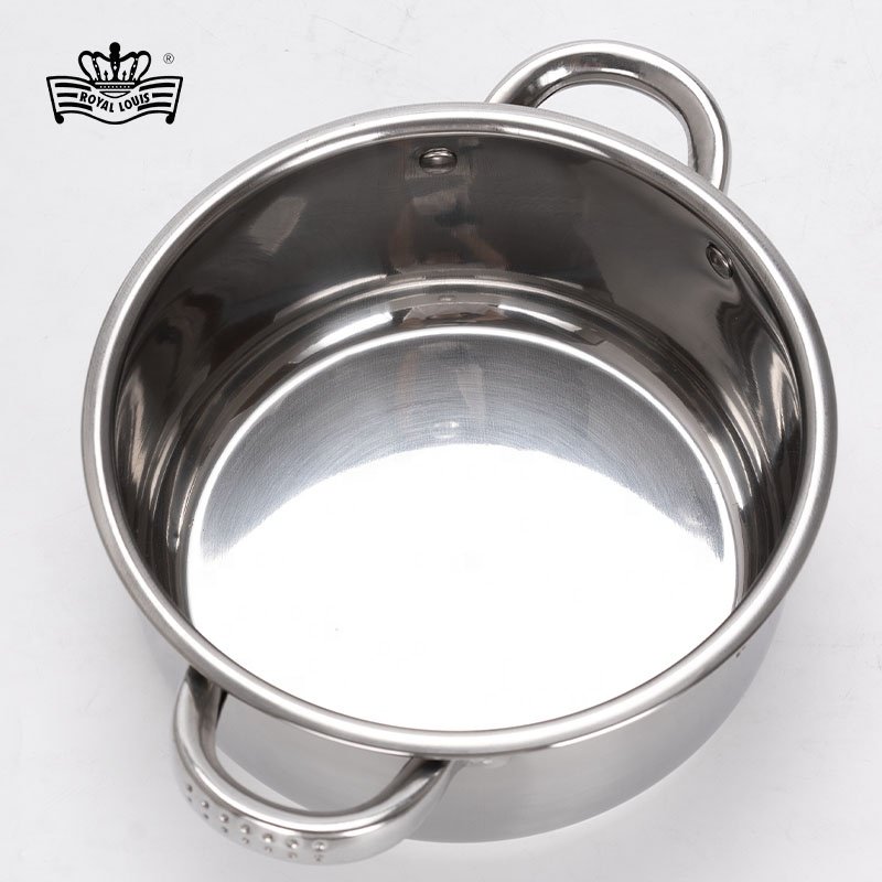 ROYAL LOUIS Hot Selling 8 Pcs Stainless Steel Cookware Sets With SS Cover New Jonny Cooking Pot Set Soup Pot Panela Kitchenware