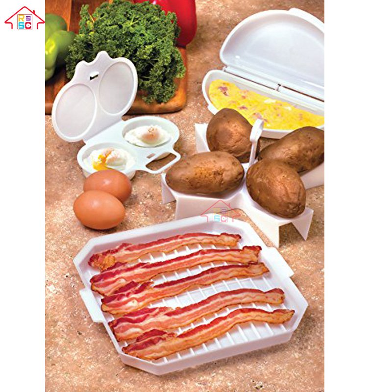 Set of 4 pieces Microwave egg Bacon Potato Microwave Cookware Set