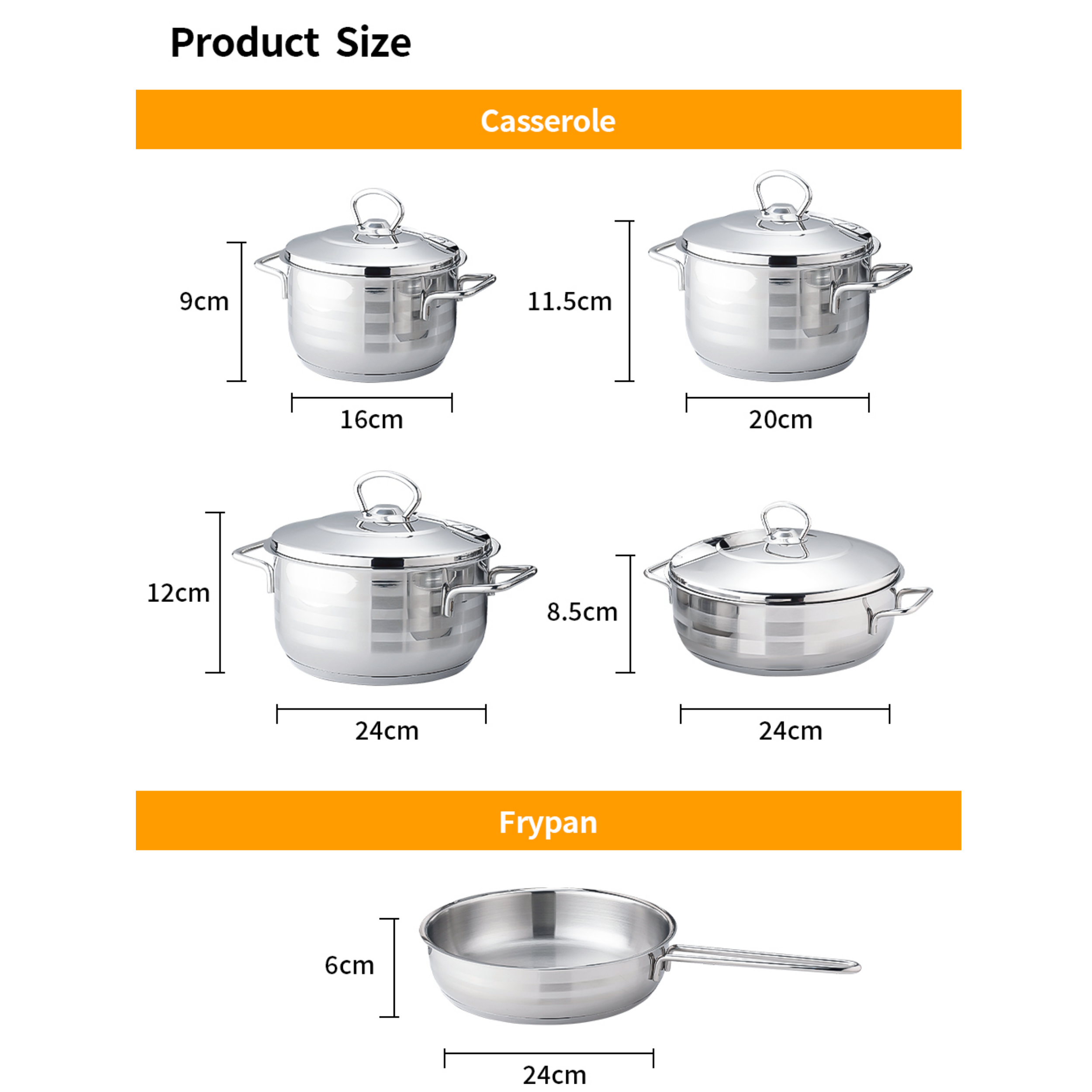 Modern High Quality Germany Kitchenware Stainless Steel Cookware Set Cooking Induction Pots And Pan Set