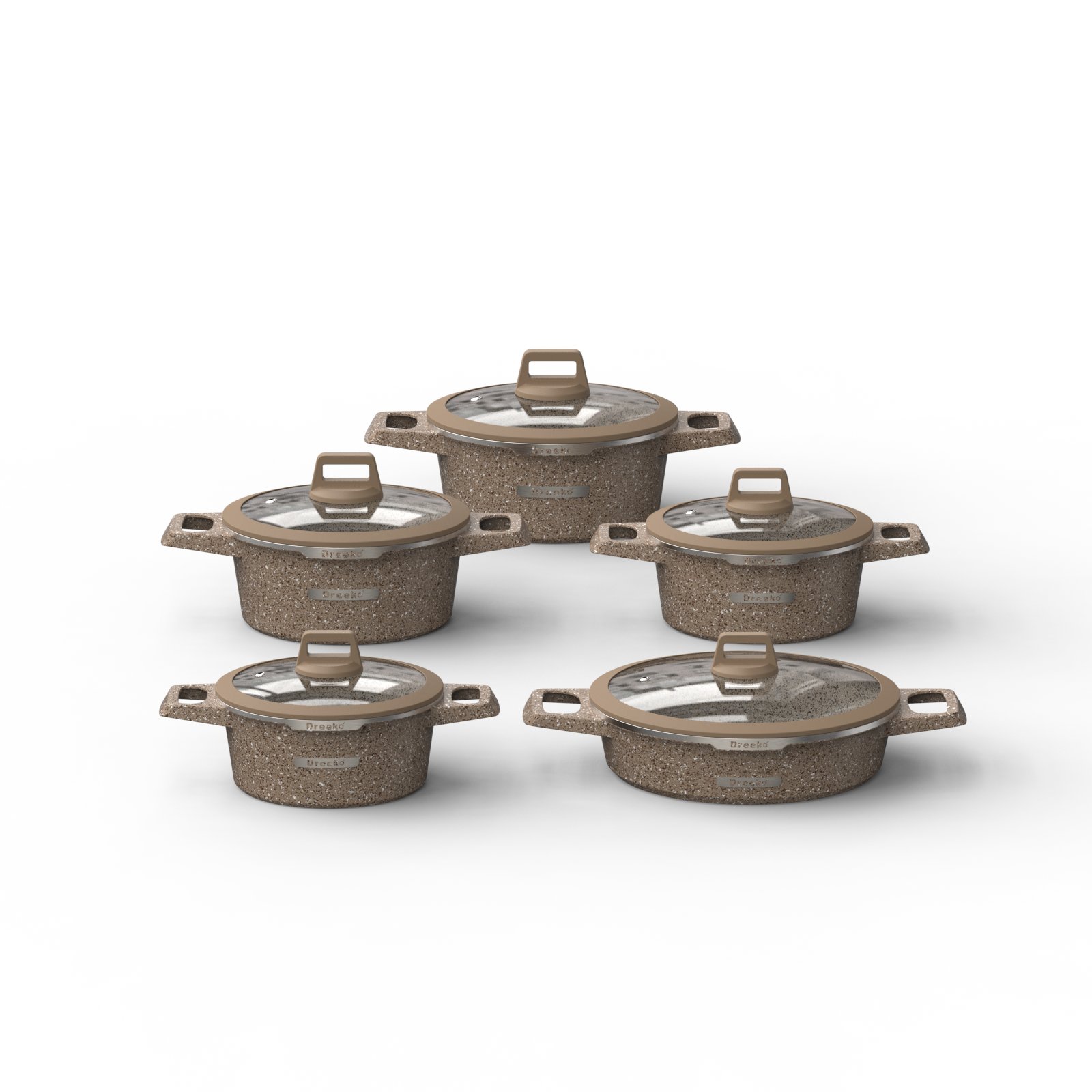 2024 new design 10pcs die casting casserole shallow cookware set Dubai hot selling cheaper cookers
