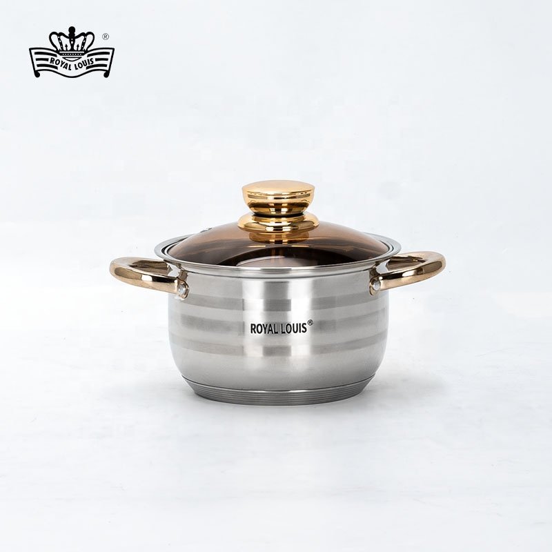 Royal Louis Hot Selling Modern Style Kitchen Cooking Pots Stylish Cookware Sets Soup Pot Stockpot Stainless Steel