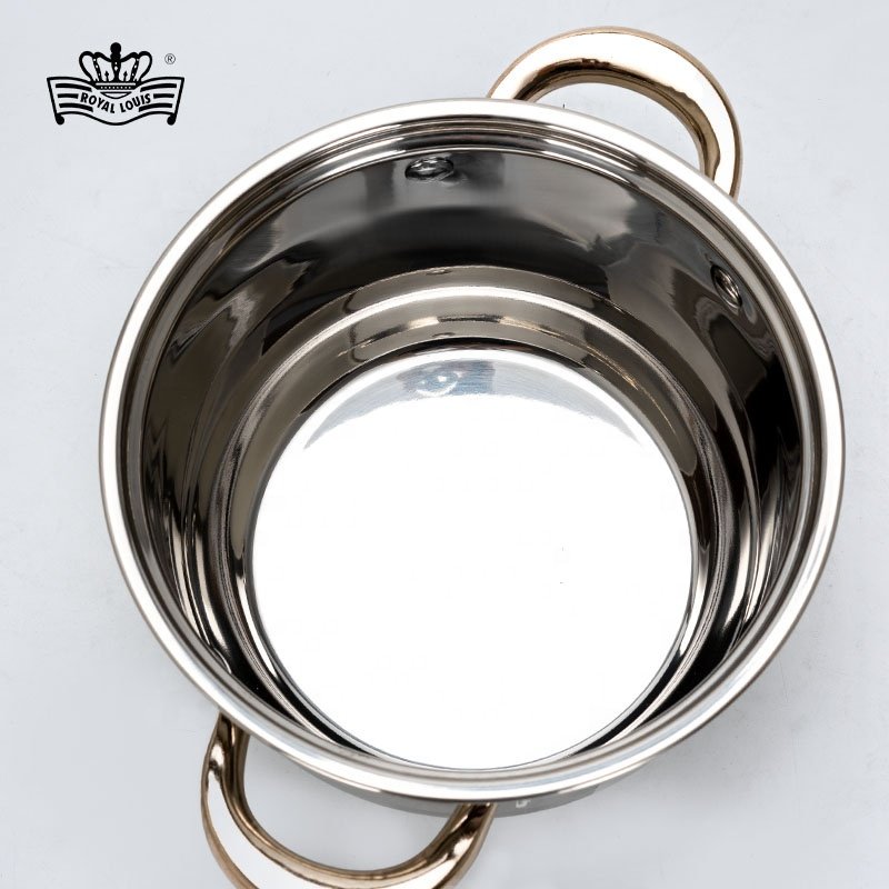 Royal Louis Hot Selling Modern Style Kitchen Cooking Pots Stylish Cookware Sets Soup Pot Stockpot Stainless Steel
