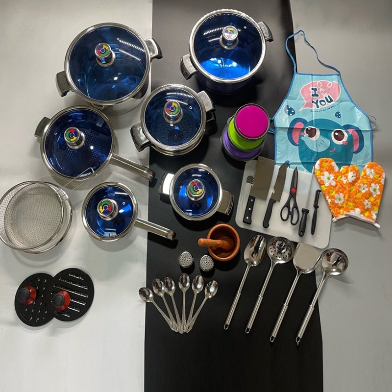 Hot Selling Luxury 50pieces set Kitchen Cookware Set Home Use Cooking Pot Set Non-Stick Cookware
