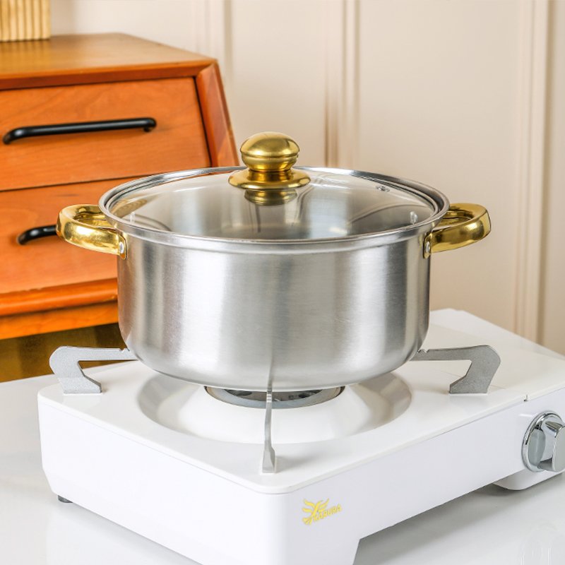 10pcs Pink Cast Iron Stainless Steel Cookware Set Non-Stick Pots Pan Casserole Soup Pot Kitchen Utensils Cooking Pot