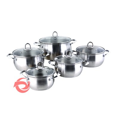 Cheap 12 Pieces Induction Cooker Stainless Steel casserole Cookware Pots And Pans Cooking Pots Set