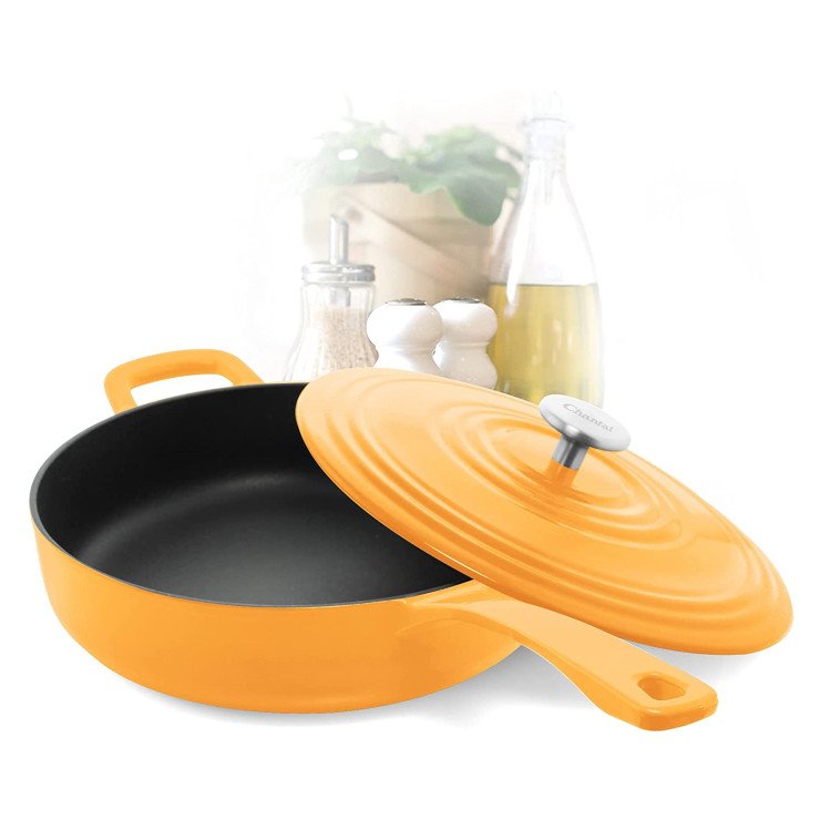 5 pieces hot sale enameled cast iron cookware set non stick pot casseroles