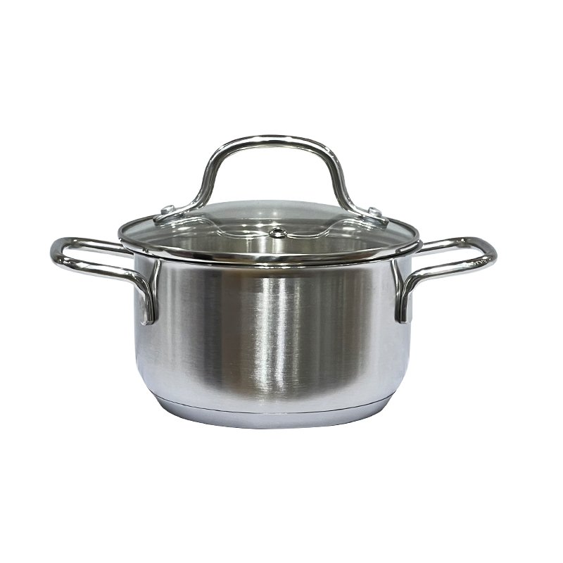 Kitchen cookware cooking pots and pans stainless steel sauce pan casserole set with hollow handle