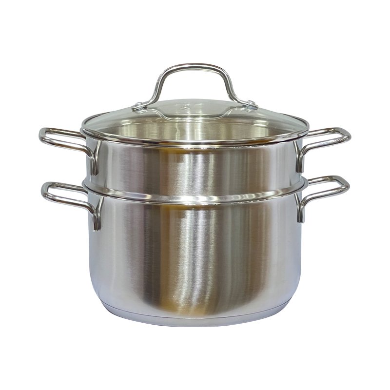 Kitchen cookware cooking pots and pans stainless steel sauce pan casserole set with hollow handle