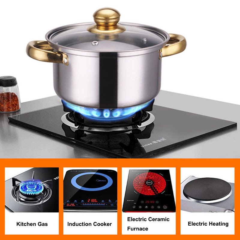Stainless Steel 10pcs Non Stick Kitchenware Hot Pot Sets Cookware Sets Cooking Pot Set