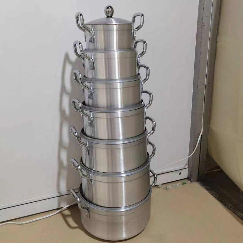 American Style Seven-Piece Aluminium Pot Set for Kitchen Use