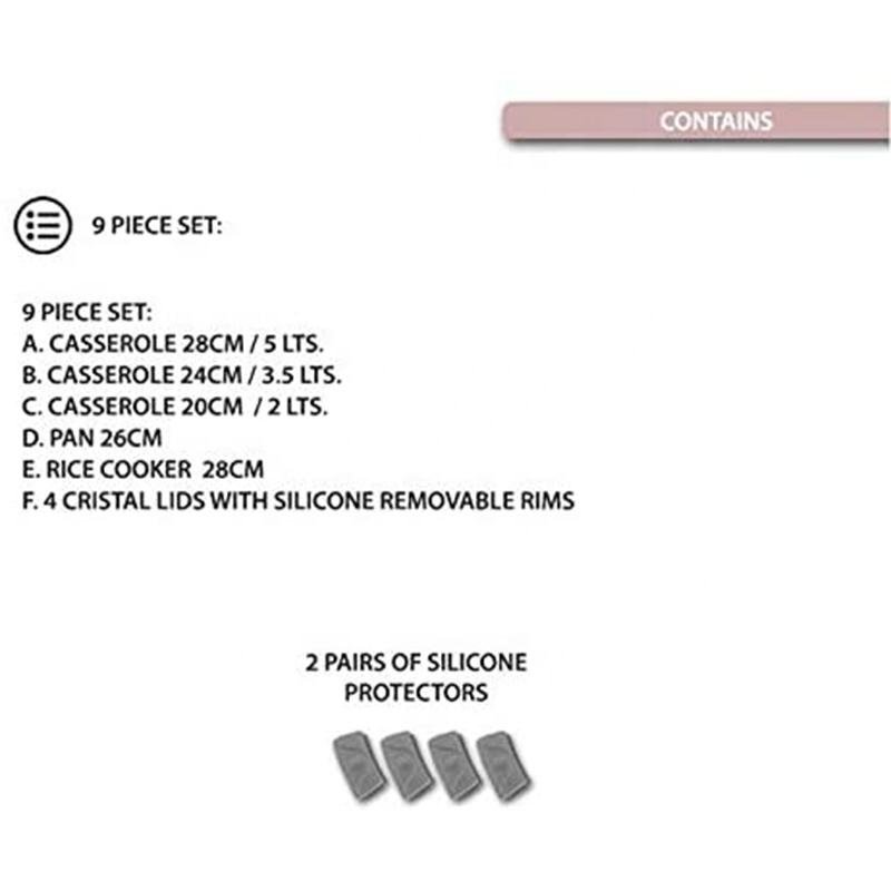 New 16pcs Pink Non-Stick Diamond Cookware Set Aluminum Pot Set Large Capacity Cookware Set
