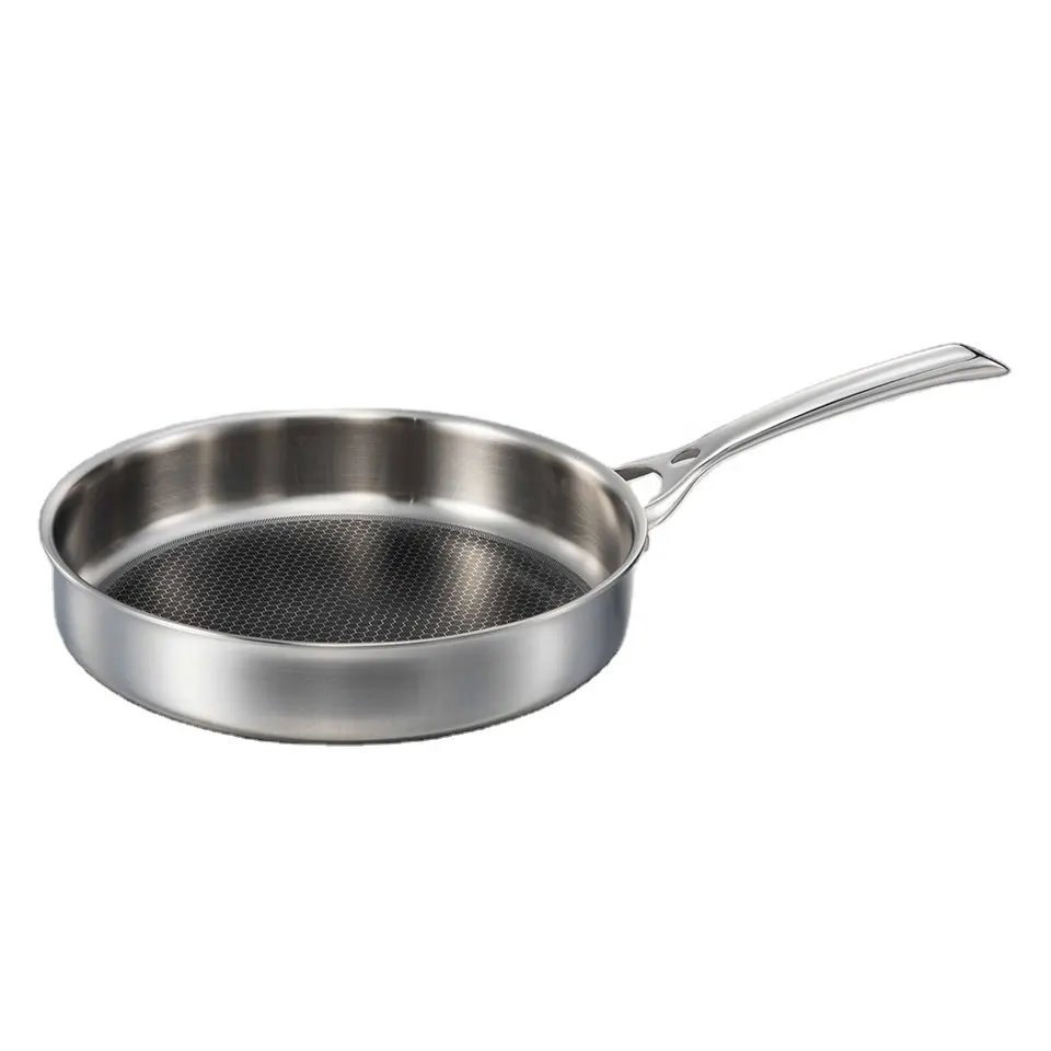 Stainless Steel Non stick Coating Frying Pan Honey Comb Cooking Pans