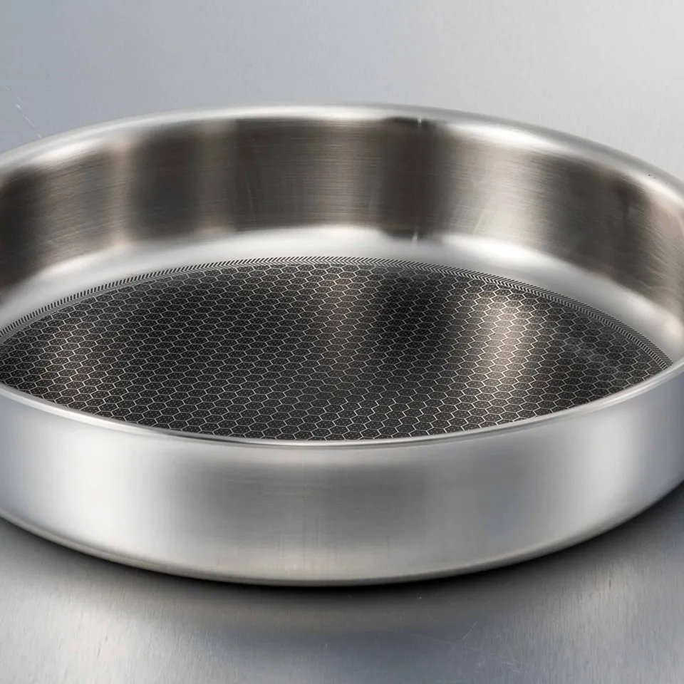 Stainless Steel Non stick Coating Frying Pan Honey Comb Cooking Pans
