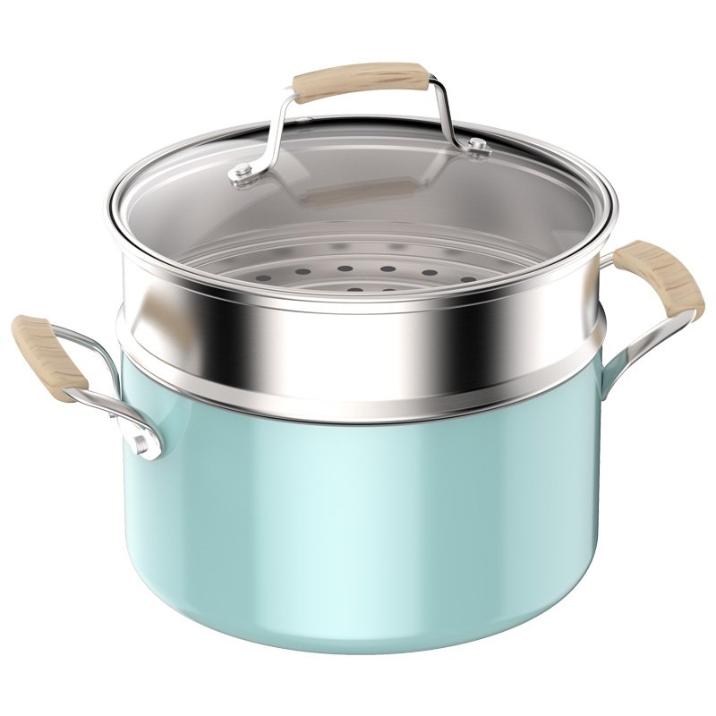 9 Piece Cookware Set Nonstick Pots And Pans Home K Aluminum Home Cooking Pan And Pot Set Wok Pan With Wooden Handle