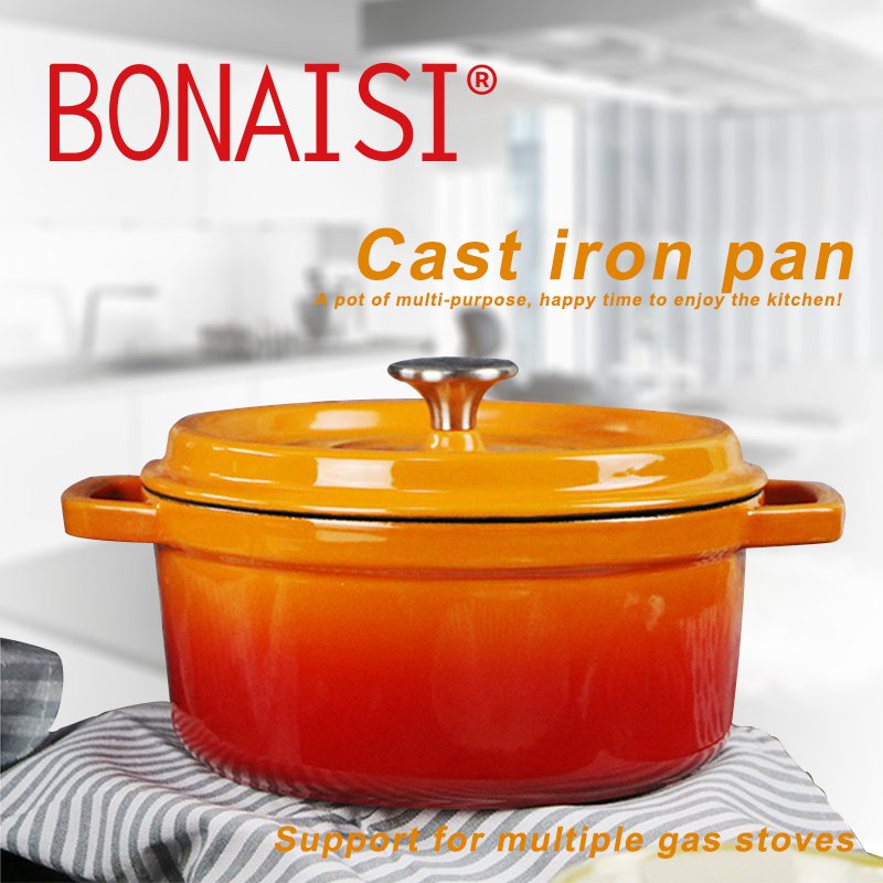 Enamel Cast Iron soup pot sauce pot Cast iron cookware set enameled round casseroles sauce pot