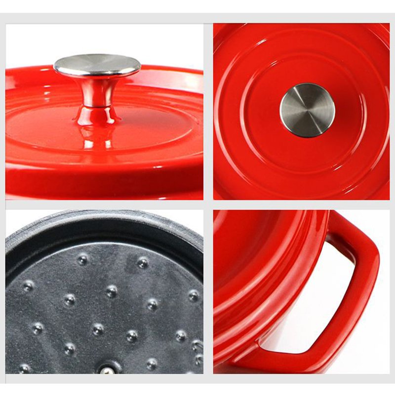 Enamel Cast Iron soup pot sauce pot Cast iron cookware set enameled round casseroles sauce pot