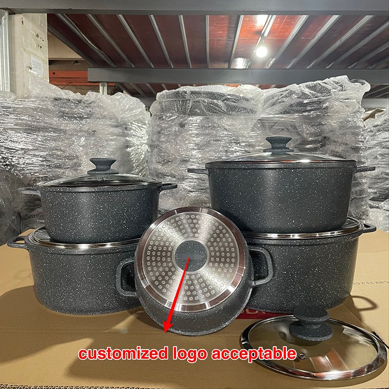 10 Pieces Die Cast Aluminum Cookware Sets Pots And Pans Non-stick Cookware Sets