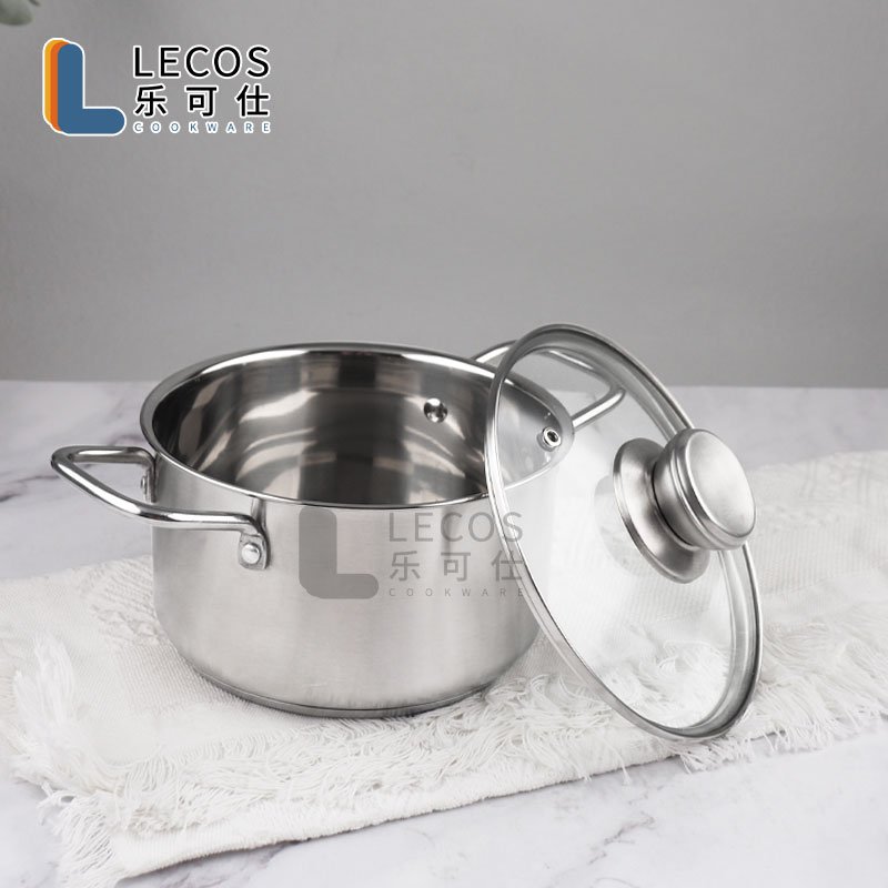 Kitchen wares wholesale 18/10 induction bottom cooking pots set german 304 stainless steel pan set non stick