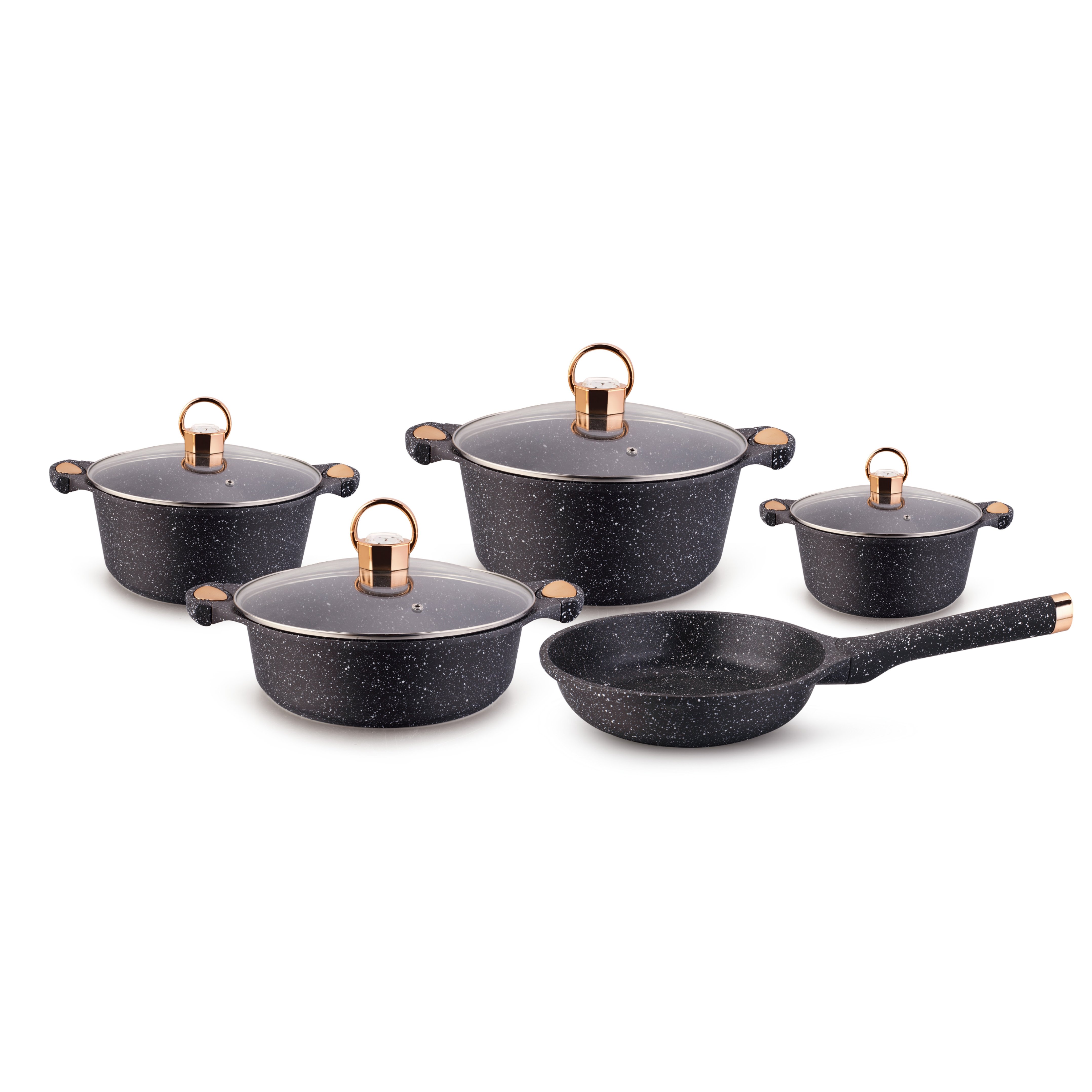 UCC-LIFE Die casting cookware set and kitchen pot diamond style with lid