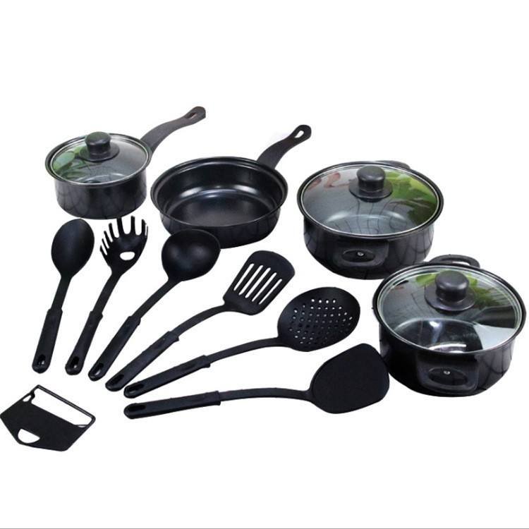 New Design Kitchen Cooking Set Cookware Non-oxidizing Stainless Steel Cooking Set