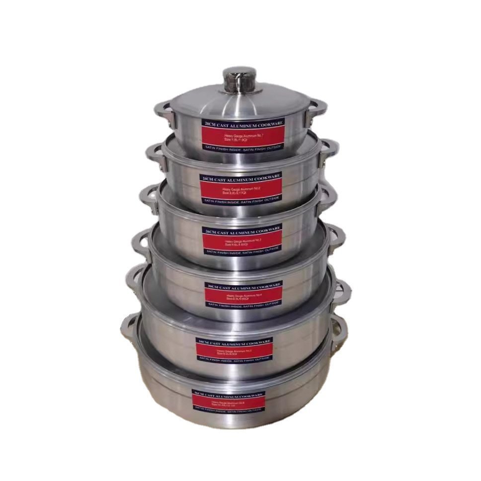 Classic 6pcs set Detachable Handle Cookware Set 19cm 24cm 26cm 30cm 33cm 36cm Home Use Multifunction Cooking Pot Sets