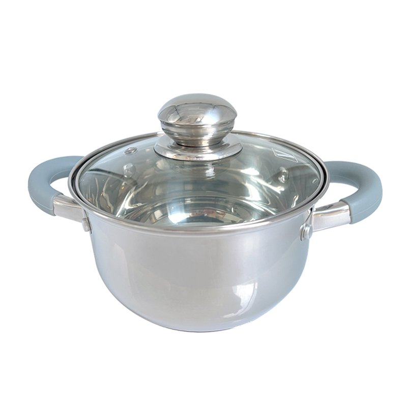 SKU high quality 10pcs stainless steel cookware set with silicon handle kitchen accessories VS-9018