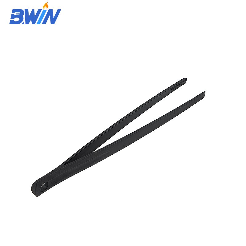 Kitchen Cooking Utensils Cookware Sets Heat Resistant Black Nylon Slotted Turner Spoon Tongs