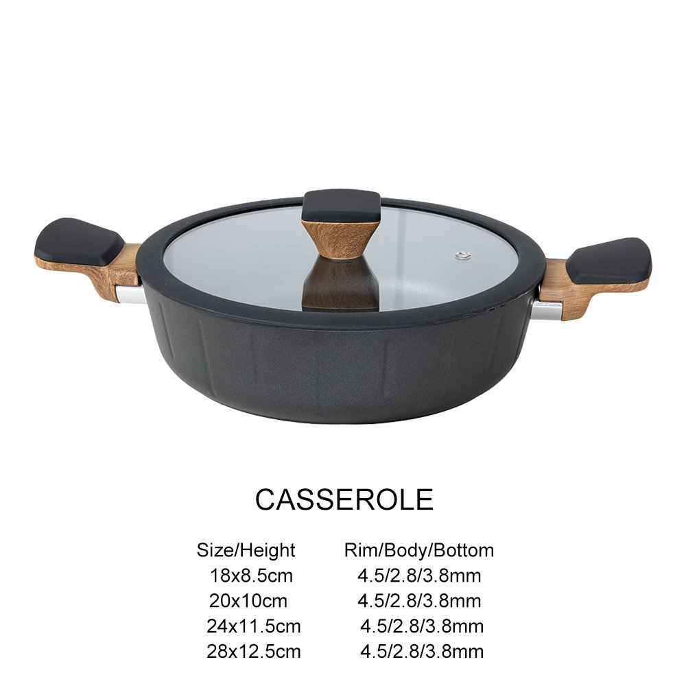 16 Piece Set Of Pots And Pans With Non-stick Coating Stackable Aluminum Granite Cookware Sets Cooking Nonstick For Kitchen