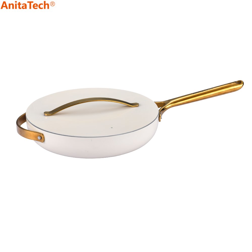 Luxury Gray Ceramic Nonstick Pan Pot Non Stick Cookware Set with Aluminium Lid