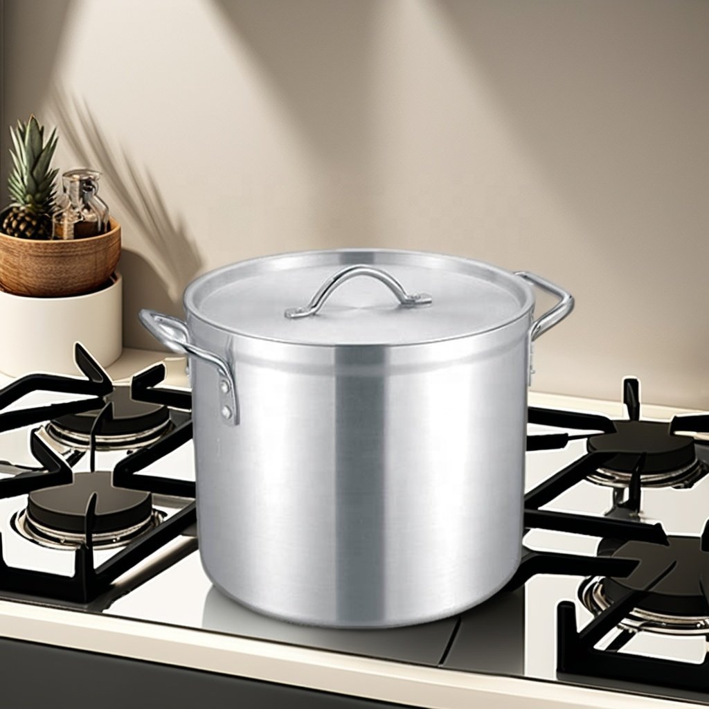 Large cooking pots Thick bottom aluminum cookware set pot