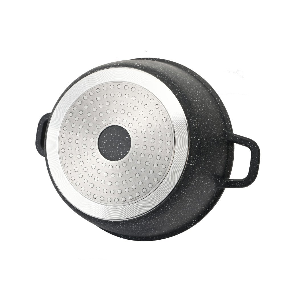 Die-casting Aluminium Medical Stone Coating Nonstick Kitchen Casserole Cookware Set