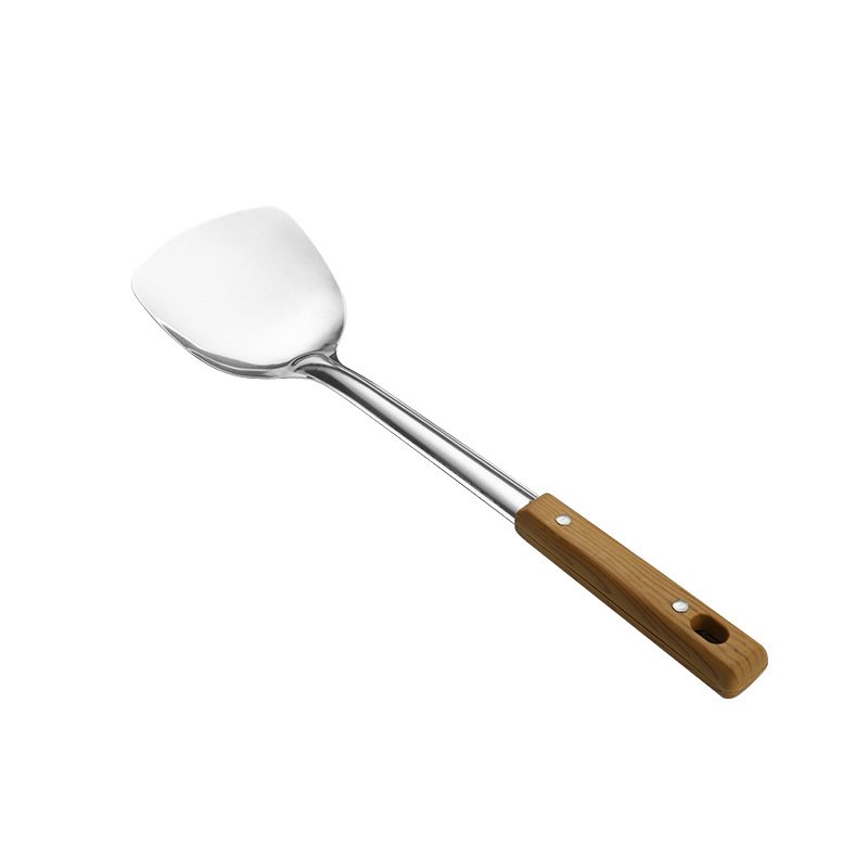 Stainless steel spatula home and kitchen colander spoon ladle wood grain handle insulation kitchenware cooking 5pcs utensil set