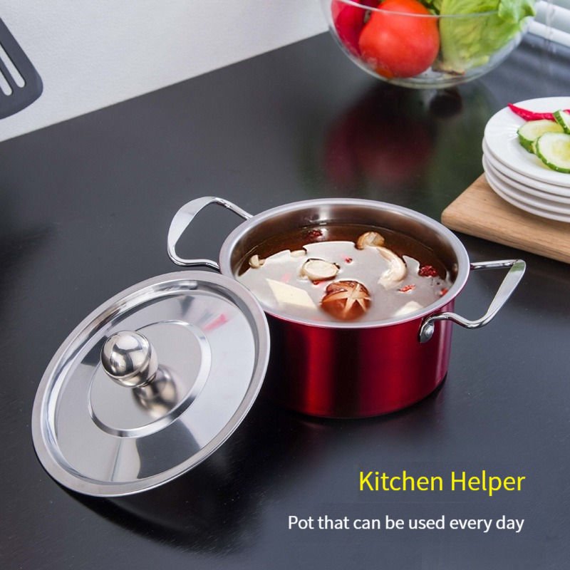 3pcs/set Stainless Steel Cooking Cookware Set Kitchen Daily Coloful Cookware Set