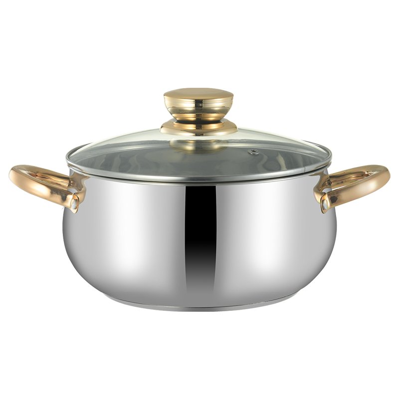 Manufacturers 12Pcs Kitchen Induction Gold Cookware Set High Quality Stainless Steel Cooking Pot Set Cookware With Lids