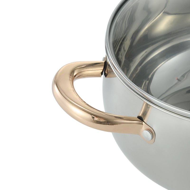Manufacturers 12Pcs Kitchen Induction Gold Cookware Set High Quality Stainless Steel Cooking Pot Set Cookware With Lids