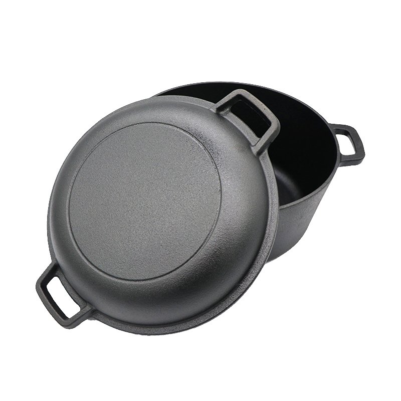 Hot Selling Custom Outdoor Pre Seasoned Cast Iron Dutch Cookware And Bakeware Set With Nonstick Coating