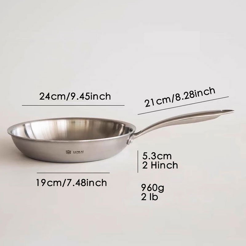 9.5-Inch Open Skillet Chef's Classic Stainless Steel Cookware Collection