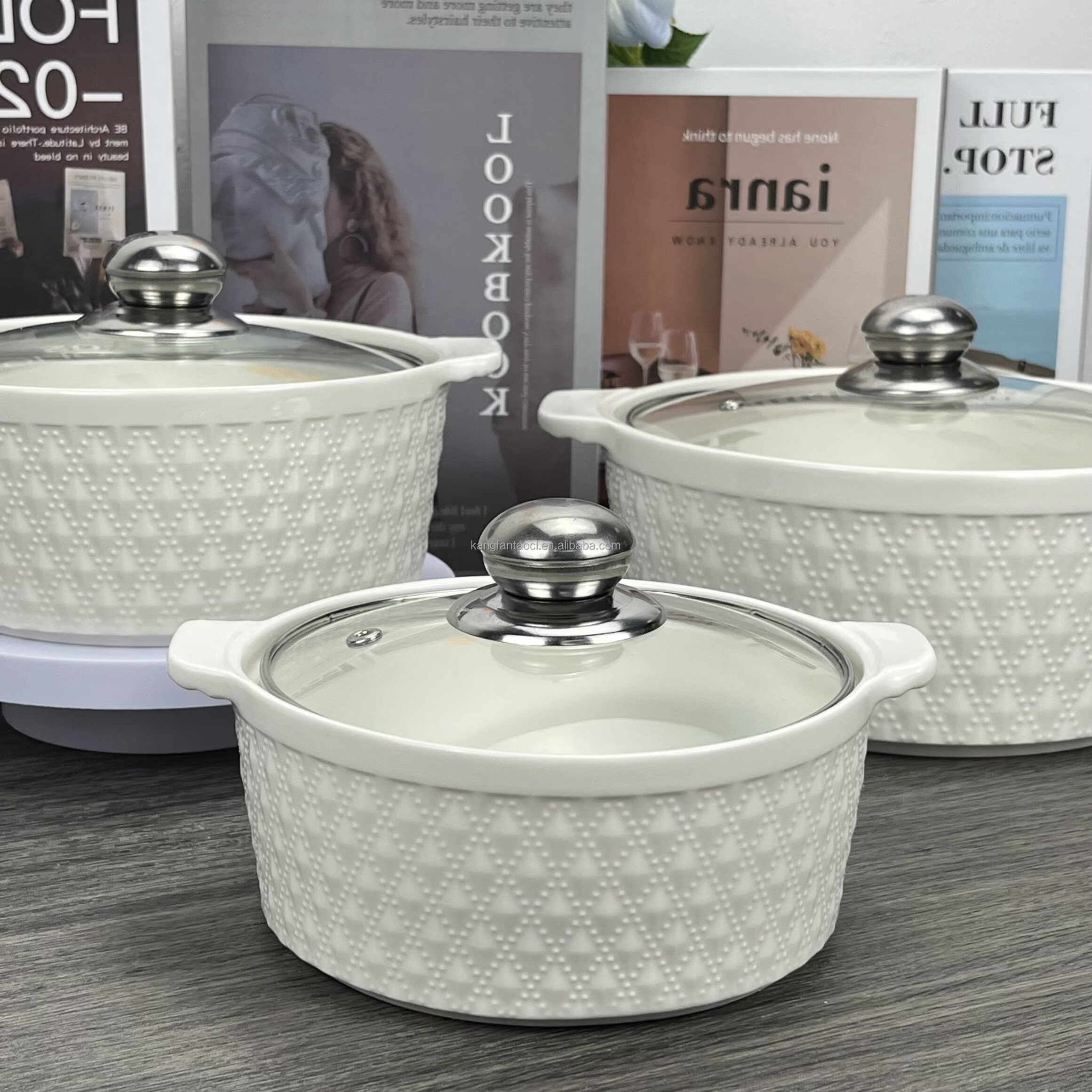 Carote Die Casseroles Kitchen Pots Non Stick Cookware Sets Dinnerware Plates Set Ceramic Soup Pot Cooking Pot Sets with Lid