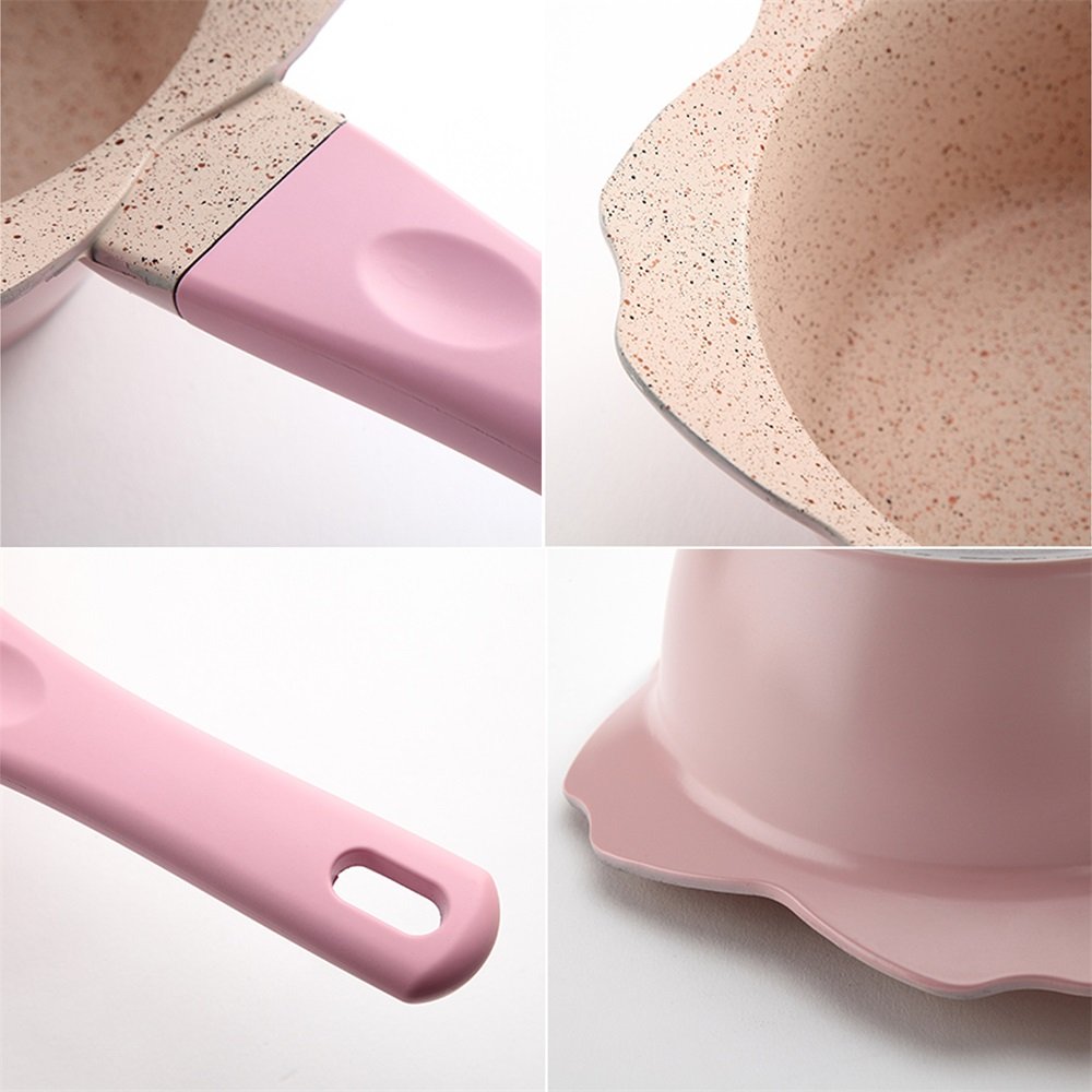 Flower Shape Milk Pan Frying Pan Mini Pot Non-stick Baby Food Cookware Set