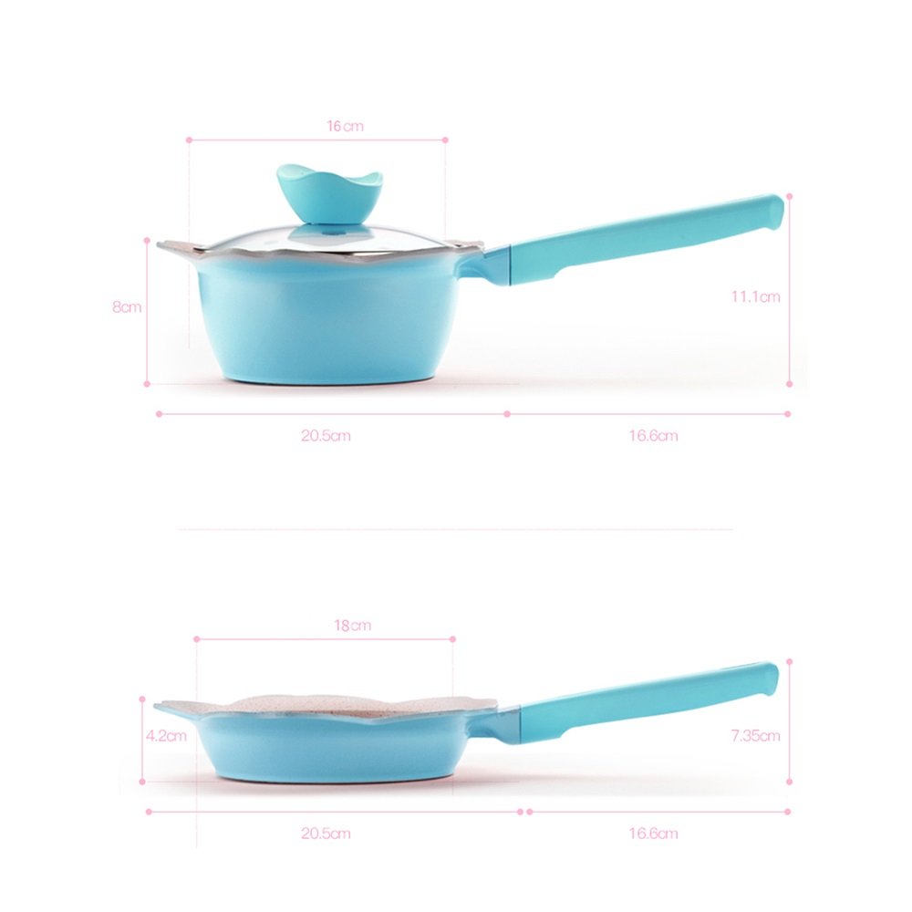 Flower Shape Milk Pan Frying Pan Mini Pot Non-stick Baby Food Cookware Set