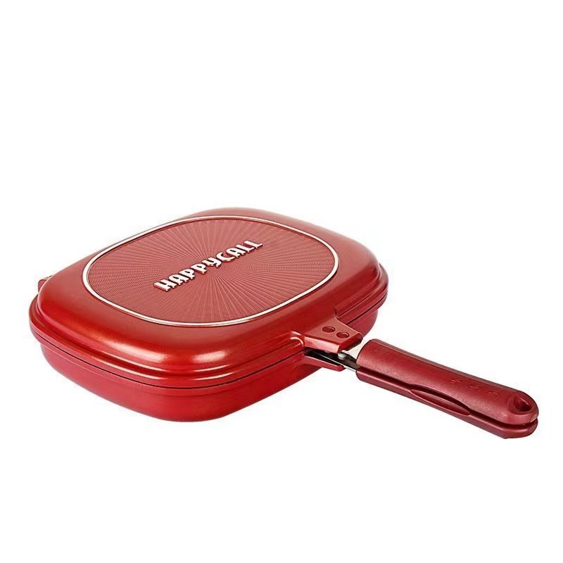Cooking Casseroles Aluminum Non-Stick Pink Cookware Set Bohemian Double Sided Grill Pan