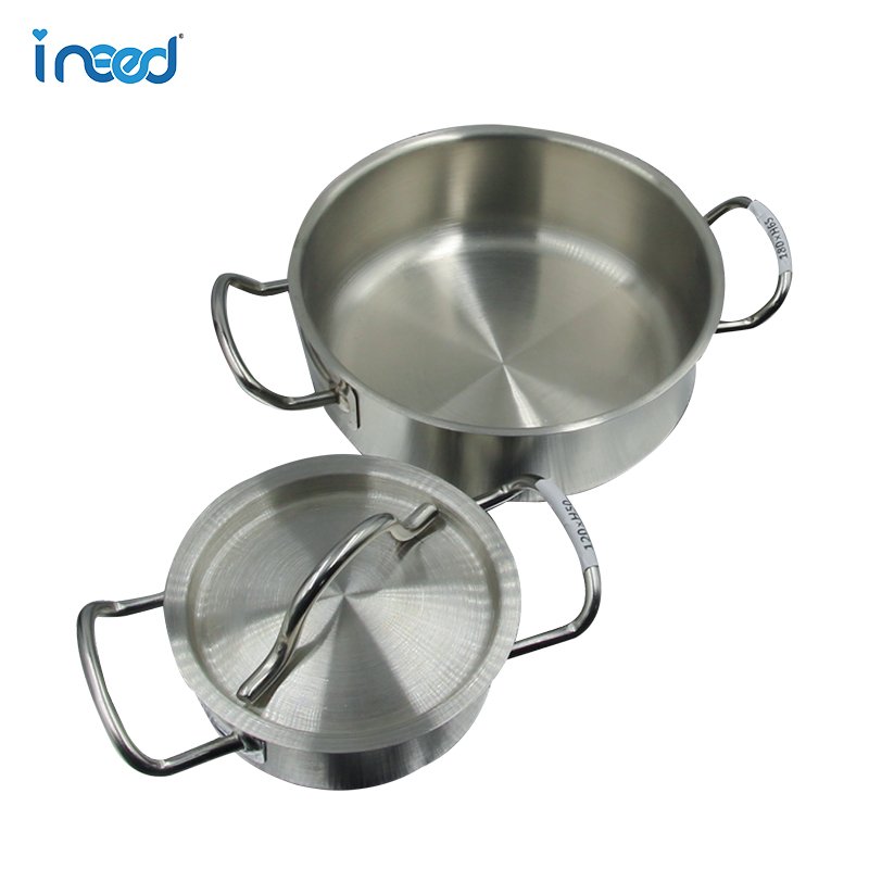 Hot sale Commercial big Sauce pans stock pot set Stainless Steel Induction cookware set pots nonstick for Restaurant