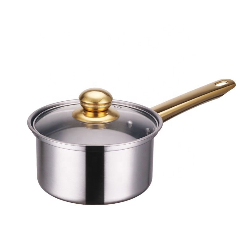 Hot Sale Non Stick 12 Pcs Stainless Steel Gold Cookware Set Pots And Pan Sets