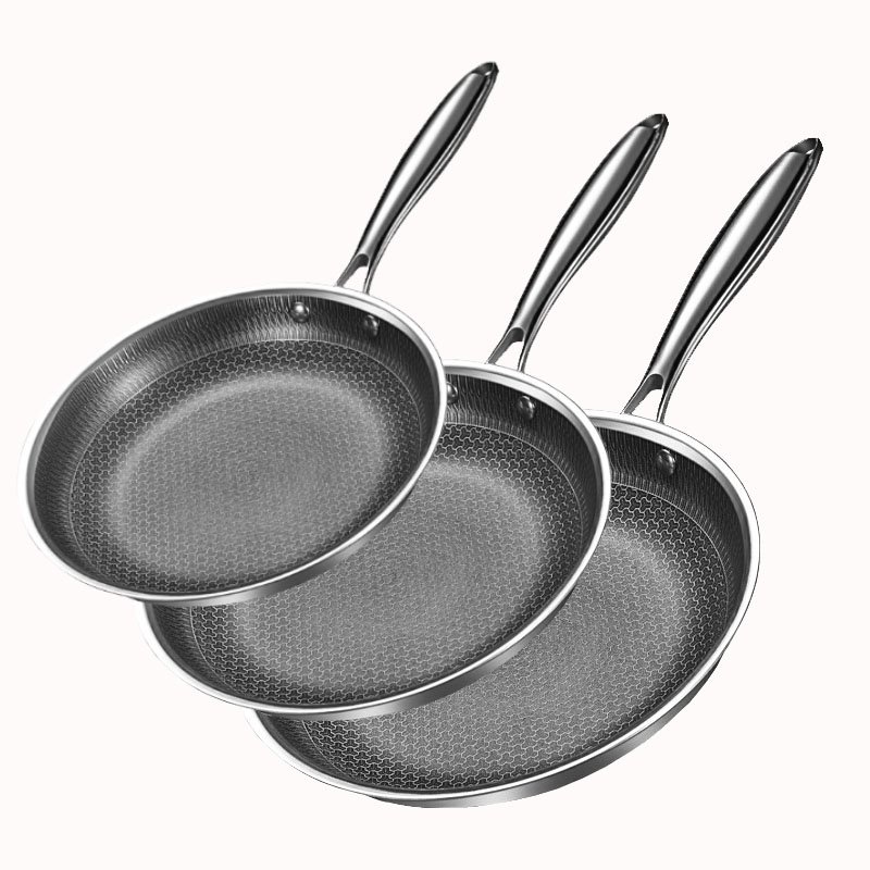 Hot Seller Hexclad Hybrid Cookware Set Eco-friendly Reusable Ceramic Coating Non-stick Honeycomb Frying Pan Home Use Food
