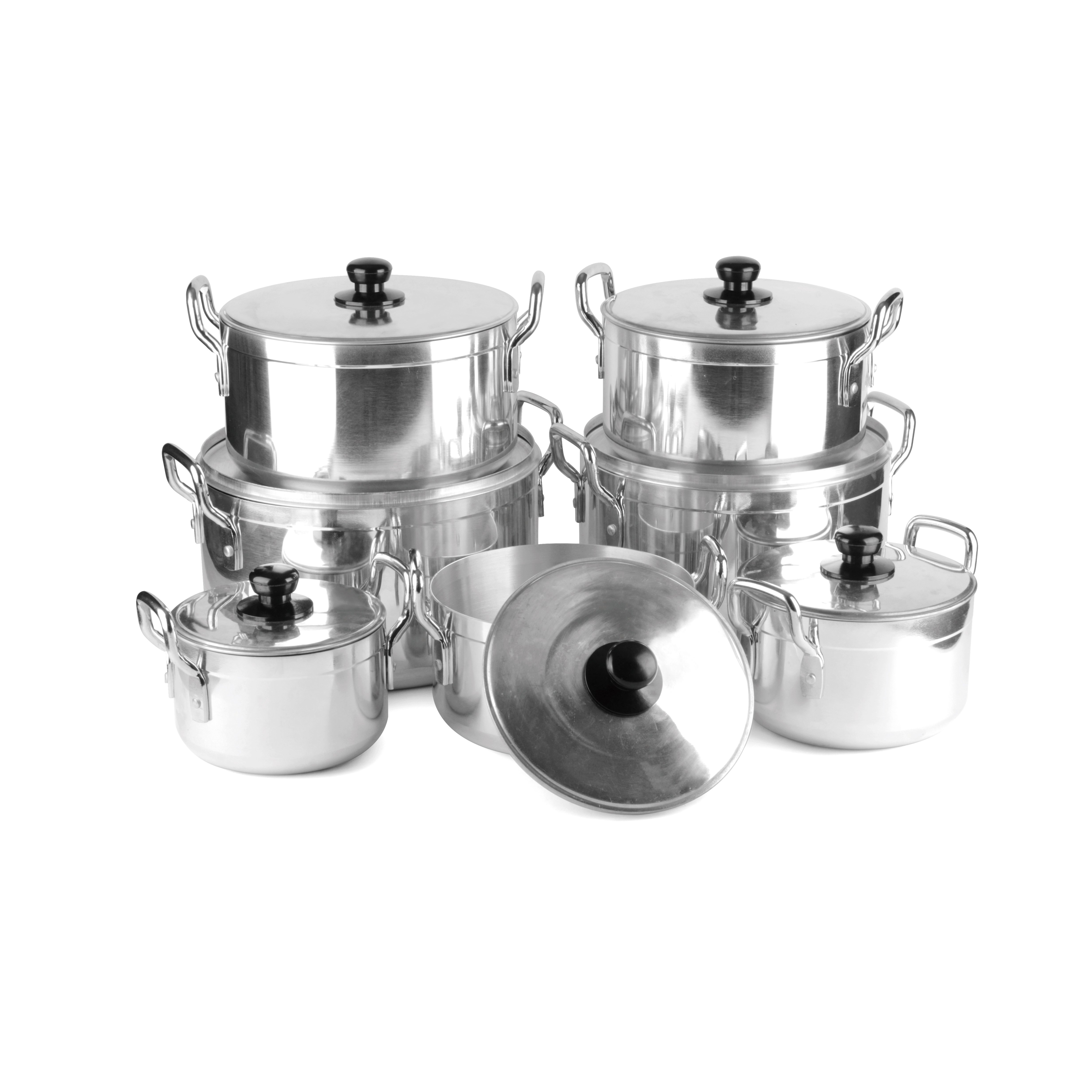 Factory Supplier Aluminum Non Stick Polished Pot Kitchenware And Cookware Set