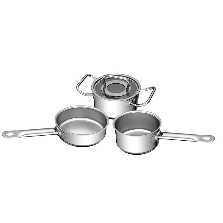 Stainless Steel Kitchen Single Ply Cooking Utensil Set Cookware Sets