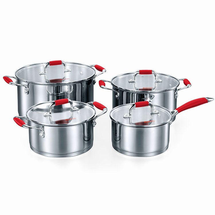 Stainless Steel Kitchen Single Ply Cooking Utensil Set Cookware Sets