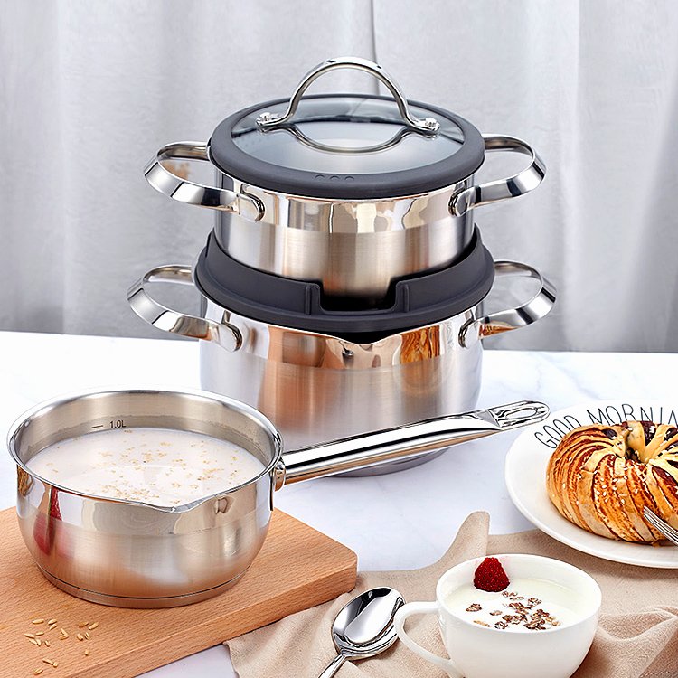 Stainless Steel Kitchen Single Ply Cooking Utensil Set Cookware Sets